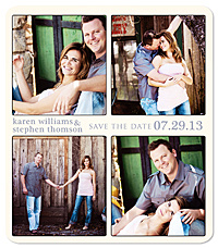 "4-Photo Collage" Save the Date Magnet